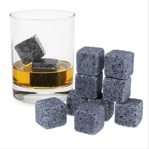Wholesale Personalized Granite Marble Cubes Chilling Stone Set In Gift Case Whisky Ice Stone