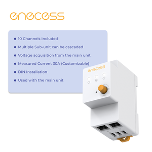 Monitor de Energía Monofásico/Bifásico/Trifásico | 10 Canales (Expandibles a 30) | Para el hogar y EMS de uso comercial e industrial | Montaje en Riel DIN | Funciona con ecoMain - Product Image 6