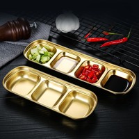 Piring Saus Korea Ramah Lingkungan, Dapat Dikustomisasi, dari Baja Anti Karat, untuk Peralatan Makan Camping, Sajian Pembuka Individual