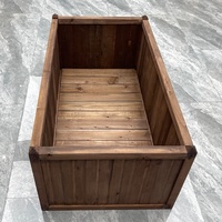GreenGrow Grande jardinière extérieure en bois massif-sapin Boîte à fleurs surélevée minimaliste Lit de jardin surélevé Teinture à base d'eau pour usage domestique