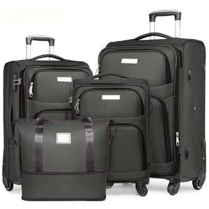 OEM/ODM Discount Wholesale 4-<b>Wheel</b> TSA <b>Lock</b> Iron Trolley Travel Suitcase Luggage Set Lightweight Waterproof Luxury Polyester - Product Image 1