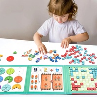 Livre de puzzle mathématique magnétique 3 en 1, mathématiques préscolaires, décomposition numérique, fraction, cercle, jouet d'apprentissage, kit de matériel mathématique