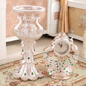 Adorno Moderno de Pavo Real, Decoración para el Hogar, Artesanía de Resina, Relojes de Pie, Escultura de Lujo Nórdica para Sala de Estar, Decoración del Hogar - Product Image 3