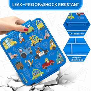 AOHEA Bestseller Kinder-Lebensmittelbehälter Bento-Box BPA-frei mit Fächern Mikrowellengeeignet Große Kapazität Essensbehälter Tiffin Lunchbox - Product Image 4