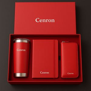 Kit de Bienvenida Empresarial de Marca en Naranja Brillante: Vaso de Acero Inoxidable, Elegante Cuaderno y Tarjetero, Personalización de Marca Disponible - Product Image 4