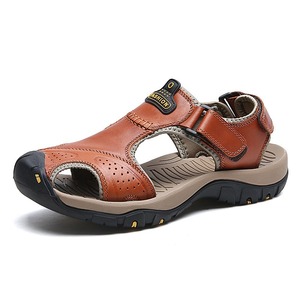 <b>Sandals</b> for men Summer breathable outdoor casual shoes head cover beach shoes thick soles anti-slip properties unique men's shoe - Product Image 4