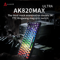 Teclado Mecánico Inalámbrico para Gaming Ajazz AK820 de 82 Teclas con 3 Modos y RGB