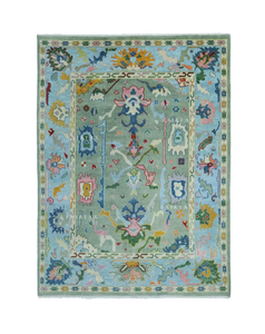 Alfombra de Lana Verde Salvia Hecha a Mano de Alta Calidad, Estilo Moderno, Tamaño Personalizado, Color Sólido, para Dormitorio, Lavable - Product Image 1