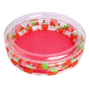 Piscina Inflable Redonda para Niños, Diseño de Fresa, Material de PVC, Piscina de Juego para Exteriores con Manguera de Llenado - Product Image 4