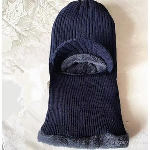 Men's Winter Knitted Balaclava Hood Fleece Lined Thickened Acrylic <b>Head</b> <b>Cover</b> For Cold Weather Cycling - Product Image 4