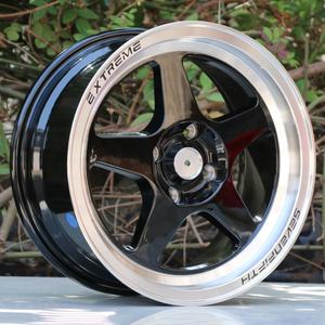 Nouvelles jantes forgées en alliage d'aluminium de 15 pouces 4x100 à 5 branches noires modifiées pour MG3 <span class=keywords><strong>Citron</strong></span> C4 Reina Vios Swift Aveo - Product Image 2