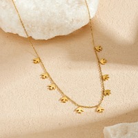Collier délicat avec pendentif rond en forme d'hirondelle, multi-pendentifs, tendance, nouvelle arrivée, bijoux en acier inoxydable TGXL14801