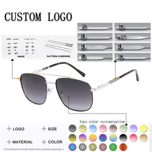 Gafas de Sol Ovaladas Estilo Piloto, Montura Metálica Completa, Lentes Polarizadas Marrones, Protección UV400, Unisex, para Exteriores - Product Image 2