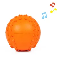 Neuankömmling 6cm interaktiver Hund im Freien kaut Gummi Haustier Tennisball quietschenden Hunde ball