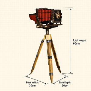 Classic Iron Large Size <strong>Camera</strong> Model With Bracket Vintage Finish Handicraft for Photography Prop Studio Prop - Product Image 3