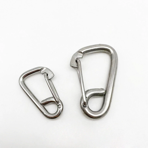 6*60mm paslanmaz çelik 316 basit çırpıda kuşgözü ile yaylı kanca Metal güvenlik karabina - Product Image 2