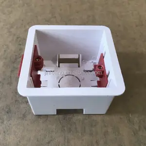 wholesale pvc plastic uk british electric wall switch 35mm 47mm dry lining box outlet knockout switch junction box