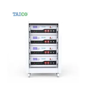 TAICO Rack-mounted 51.2V 200Ah Lithium Ion Battery Pack long life 10KWh Solar Lifepo4 batteries