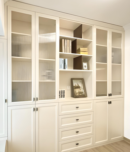 <span class=keywords><strong>Libreria</strong></span> Moderna in Legno con Anta a Scomparsa per Ufficio Domestico e Biblioteca, Mobile Contenitore per Soggiorno - Product Image 6
