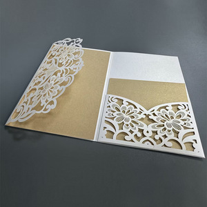 Carta di invito a nozze per inviare busta invito a nozze vuoto europeo personalizzato invito a nozze in bianco - Product Image 6