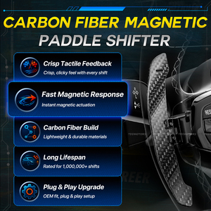 Palettes de changement de vitesse magnétiques en fibre de carbone TDD pour volant Chevrolet Corvette C8 - Product Image 4