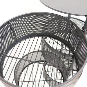 Estante de almacenamiento circular giratorio de 4 niveles, estante de almacenamiento de Metal para frutas, verduras, aperitivos, cesta de pie para cocina, Bedr - Product Image 5