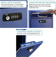 Boîte en métal blanc durable au design moderne pour extérieur, avec système de verrouillage sécurisé, pour boîte aux lettres commerciale et poste.