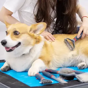 Gigwi Pet Massage Chó Chải Chuốt Lược Bàn Chải Loại Bỏ Pet Tóc Remover Cho Mèo Con Chó