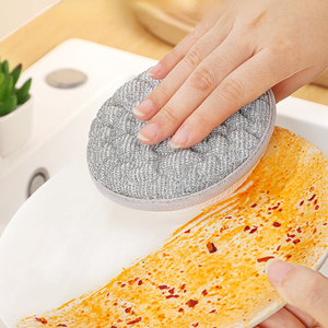 FF5715 Tampons à récurer en fil d'acier alvéolé, éponges à vaisselle anti-rayures, éponges de cuisine double face en <span class=keywords><strong>laine</strong></span> d'acier - Product Image 3