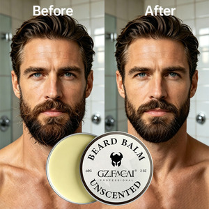 <span class=keywords><strong>Balsamo</strong></span> per la Cura della Barba 60g con Logo Personalizzato, Olio di Cocco Naturale e Olio di Jojoba, Senza Profumo, Nutriente e Levigante per <span class=keywords><strong>Uomo</strong></span> - Product Image 2