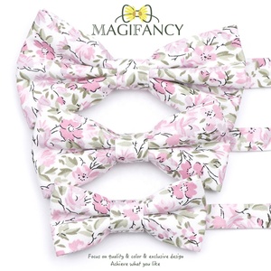 Ensemble de 3 tailles de nœud papillon en coton floral pour parents et enfants Chic Kid <span class=keywords><strong>Baby</strong></span> Pet Men Butterfly Father Son Party Dinner Wedding Gift Accessory - Product Image 5