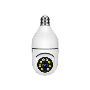 1080P Wireless WiFi Light Bulb Security Camera Smart Home Security Cameras Night Vision Motion Detection Indoor Security Camera