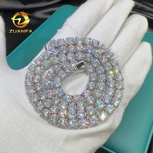 Joyería brillante de moda 5A + CZ diamante 316L collar de acero inoxidable 6mm 8mm 10mm Cadena de tenis Cadena de hip hop - Product Image 5