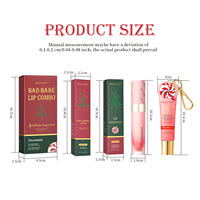 Ensemble de soins pour les lèvres Ibcccndc, baume à lèvres et huile à lèvres parfumés à la fraise, kit hydratant longue durée, brillant et lissant pour les lèvres