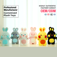 Peluche Lapin Mignon Personnalisée OEM ODM de Haute Qualité, Jouet en Peluche Doux, Adorable Surprise Kawaii pour Enfants, Adolescents et Adultes