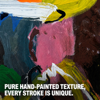 Peinture à l'huile abstraite peinte à la main, art coloré superposé sur toile, taille personnalisée, fournisseur en gros pour hôtels et maisons