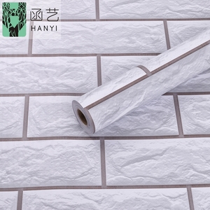 Kendinden yapışkanlı duvar kağıtları oturma odası yatak odası için 3D duvar kağıdı çıkartmaları tuğla desen su geçirmez duvar kağıdı - Product Image 2