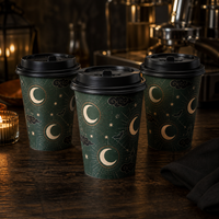 Gobelet à paroi simple en papier kraft, imprimé avec logo personnalisé, modèle Caldeirão, 12oz, pour chocolat chaud, fournisseur en gros