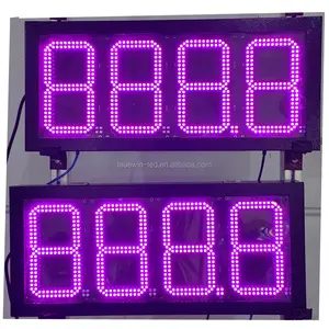 8888 Gas Station Petrol Price LED Display Board For Outdoor Display