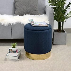 Múltiples recompras taburete otomano plegable ovalado <span class=keywords><strong>verde</strong></span> grande con Banco organizador de almacenamiento con respaldo - Product Image 6
