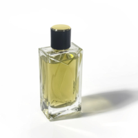 Flacon de parfum vide en verre transparent rectangulaire unique de 100 ml pour huiles essentielles, atomiseur de parfum, vaporisateurs, flacon de parfum de luxe