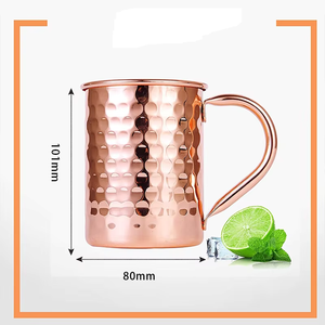 แก้วเบียร์สแตนเลสแบบใช้ซ้ำได้ ลายหัวค้อน สำหรับไวน์ มาร์ตินี่ ช็อต แก้วมอสโกมิวล์ สีทอง ของขวัญทางธุรกิจ - Product Image 2