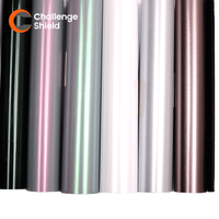 Autocollants en vinyle automobile de haute qualité, effet miroir super chrome brillant gris rose, film de protection de carrosserie en TPU, diamant, sans bulles d'air, pour voitures