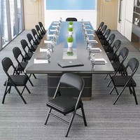 Chaise pliante en métal de style minimaliste et luxueux, avec rangement pliable - Multifonctionnelle pour le bureau, la maison, le camping en plein air