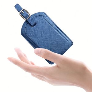 ป้ายติดกระเป๋าเดินทางทำจากหนังว่างเปล่าป้ายติดกระเป๋าห้อยกระเป๋าเดินทางป้องกันการสูญหายป้ายติดโลโก้ออกแบบได้ตามต้องการ - Product Image 1