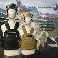 Gilet et Casque Tactiques Multifonctionnels en Plastique Réalistes pour Activités Extérieures V8 avec Intégration Laser et Mode Tactile pour Balle d'Eau
