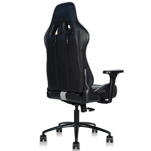Chaise de jeu ergonomique en cuir vegan de qualité supérieure avec fonction bascule, pivotement 4D, rembourrage professionnel et base métallique - Product Image 3