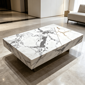 Table basse en <span class=keywords><strong>quartz</strong></span> de style européen moderne, fabriquée à la main, avec des détails sculptés antiques pour le salon - Product Image 6