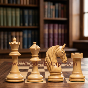 The Bath Knight II Wooden Handmade Chess Set with Multi Color Options Indoor/Outdoor Use <b>Foldable</b> & Durable Design - Product Image 3