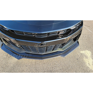 For Camaro SS 2016-2021/Camaro LS LT RS 2019-2021 Car Front Bumper Lip <b>Splitter</b> Spoiler Matte Black Glossy Black Carbon Look - Product Image 3